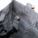 PRADA Chain Hand Bag Nylon Black Gold Auth bs34582-20