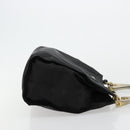 PRADA Chain Hand Bag Nylon Black Gold Auth bs34582-3