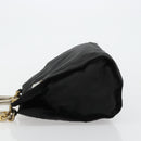 PRADA Chain Hand Bag Nylon Black Gold Auth bs34582-4