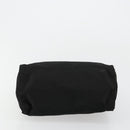 PRADA Chain Hand Bag Nylon Black Gold Auth bs34582-5