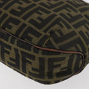 FENDI Zucca Canvas Hand Bag Black Brown Auth bs34584-14