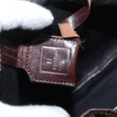 FENDI Zucca Canvas Hand Bag Black Brown Auth bs34584-17