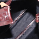 FENDI Zucca Canvas Hand Bag Black Brown Auth bs34584-10