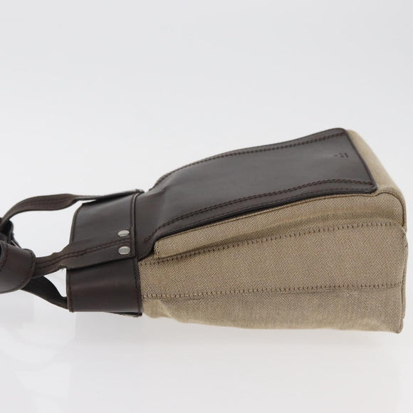 GUCCI Shoulder Bag Canvas Beige Silver 106300 Auth bs34588