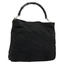 GUCCI Bamboo Shoulder Bag Nylon Black Silver 001 1577 Auth bs34590-1