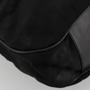 GUCCI Bamboo Shoulder Bag Nylon Black Silver 001 1577 Auth bs34590-14