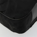 GUCCI Bamboo Shoulder Bag Nylon Black Silver 001 1577 Auth bs34590-16