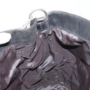 GUCCI Bamboo Shoulder Bag Nylon Black Silver 001 1577 Auth bs34590-17