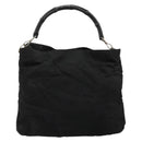 GUCCI Bamboo Shoulder Bag Nylon Black Silver 001 1577 Auth bs34590-13