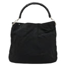GUCCI Bamboo Shoulder Bag Nylon Black Silver 001 1577 Auth bs34590-2