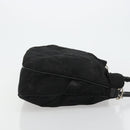 GUCCI Bamboo Shoulder Bag Nylon Black Silver 001 1577 Auth bs34590-3