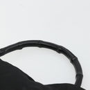 GUCCI Bamboo Shoulder Bag Nylon Black Silver 001 1577 Auth bs34590-8