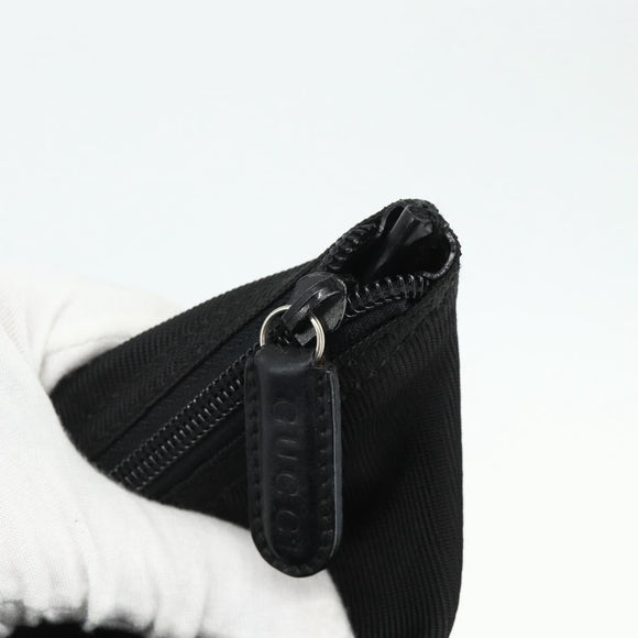 GUCCI Bamboo Hand Bag Nylon Black Silver 002 2854 0412 5 Auth bs34591