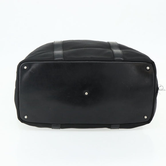 GUCCI Bamboo Hand Bag Nylon Black Silver 002 2854 0412 5 Auth bs34591