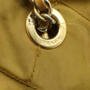 PRADA Chain Shoulder Bag Nylon Beige Gold Auth bs34596-9
