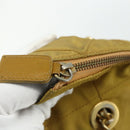 PRADA Chain Shoulder Bag Nylon Beige Gold Auth bs34596-10