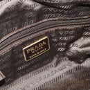 PRADA Chain Shoulder Bag Nylon Beige Gold Auth bs34596-19