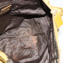 PRADA Chain Shoulder Bag Nylon Beige Gold Auth bs34596-20