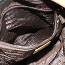 PRADA Chain Shoulder Bag Nylon Beige Gold Auth bs34596-23