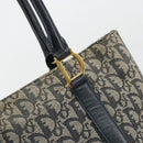 Christian Dior Trotter Canvas Tote Bag Navy Gold Auth bs34597A-14