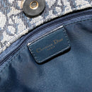 Christian Dior Trotter Canvas Tote Bag Navy Gold Auth bs34597A-15