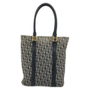 Christian Dior Trotter Canvas Tote Bag Navy Gold Auth bs34597A-3