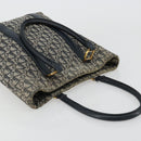 Christian Dior Trotter Canvas Tote Bag Navy Gold Auth bs34597A-6