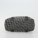 Christian Dior Trotter Canvas Tote Bag Navy Gold Auth bs34597A-9