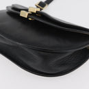 Chloe Shoulder Bag Leather Black Gold Auth bs34599-16