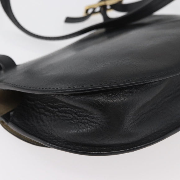 Chloe Shoulder Bag Leather Black Gold Auth bs34599