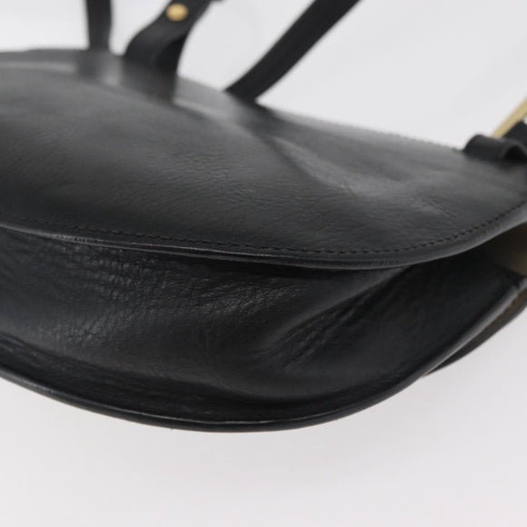 Chloe Shoulder Bag Leather Black Gold Auth bs34599