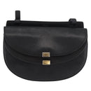 Chloe Shoulder Bag Leather Black Gold Auth bs34599-13
