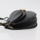 Chloe Shoulder Bag Leather Black Gold Auth bs34599-4