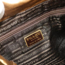 PRADA Chain Tote Bag Satin Gold Auth bs34600-15