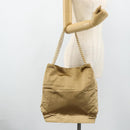 PRADA Chain Tote Bag Satin Gold Auth bs34600-22