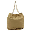 PRADA Chain Tote Bag Satin Gold Auth bs34600-3