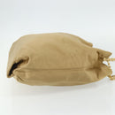 PRADA Chain Tote Bag Satin Gold Auth bs34600-5