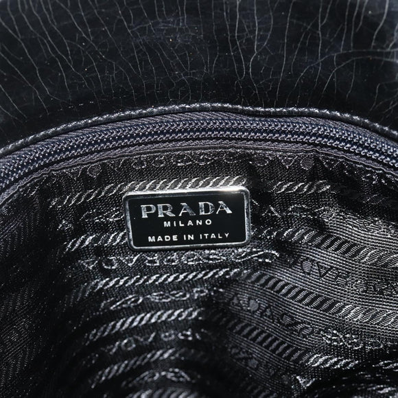 PRADA Tote Bag Nylon Light Blue Silver Auth bs34601