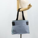 PRADA Tote Bag Nylon Light Blue Silver Auth bs34601-25