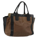 Chloe Tote Bag Leather Brown Gold Auth bs34603-1