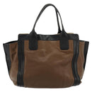 Chloe Tote Bag Leather Brown Gold Auth bs34603-13