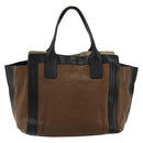 Chloe Tote Bag Leather Brown Gold Auth bs34603-2