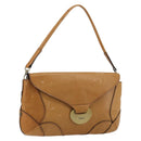 Chloe Shoulder Bag Leather Beige Gold Auth bs34605-1