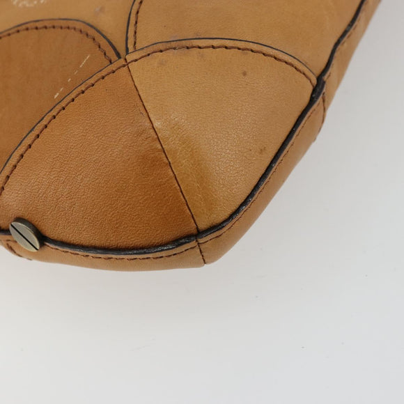 Chloe Shoulder Bag Leather Beige Gold Auth bs34605