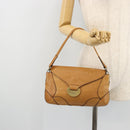 Chloe Shoulder Bag Leather Beige Gold Auth bs34605-23
