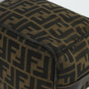 FENDI Zucca Canvas Hand Bag Black Brown Auth bs34606-14