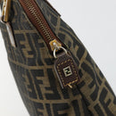 FENDI Zucca Canvas Hand Bag Black Brown Auth bs34607-11