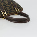 FENDI Zucca Canvas Hand Bag Black Brown Auth bs34607-7