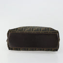 FENDI Zucca Canvas Hand Bag Black Brown Auth bs34607-5