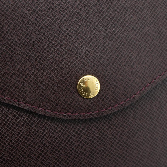 LOUIS VUITTON Taiga Document Case Acajou M99087 LV Auth bs34620